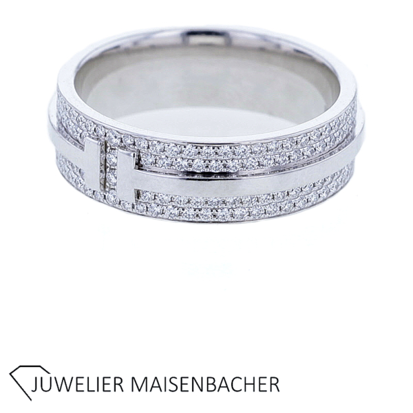 Tiffany T Pavé-Diamantring Gold – Bild 4