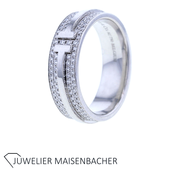 Tiffany T Pavé-Diamantring Gold – Bild 2