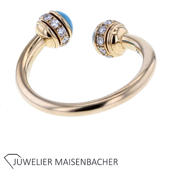 Piaget Ring "Posession" mit Türkis und Brillanten Gold – Bild 2