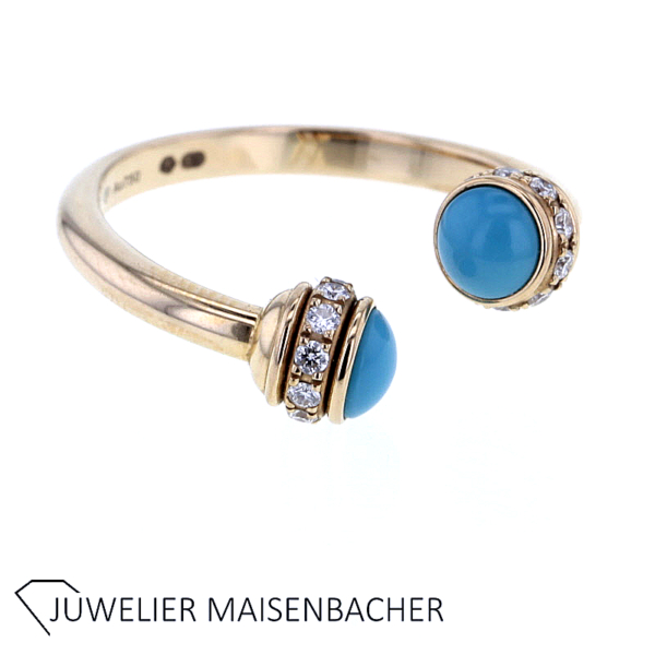 Piaget Ring "Posession" mit Türkis und Brillanten Gold