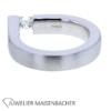 Niesing massiver Spannring "Bauhaus" mit Brillant Platin – Bild 4