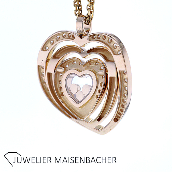 Chopard Collier/Kette mit Herz-Anhänger "Coure" und Brillanten Gold – Bild 2