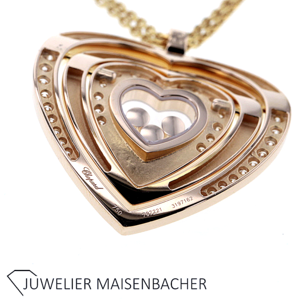 Chopard Collier/Kette mit Herz-Anhänger "Coure" und Brillanten Gold – Bild 4