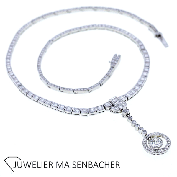 UNIKAT Verwandelbares Y-Collier mit Diamanten und Brillanten Platin – Bild 5