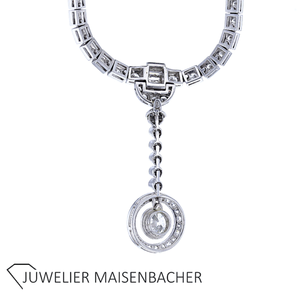 UNIKAT Verwandelbares Y-Collier mit Diamanten und Brillanten Platin – Bild 2