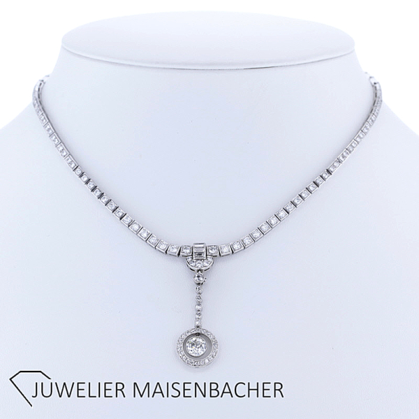 UNIKAT Verwandelbares Y-Collier mit Diamanten und Brillanten Platin – Bild 4