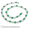 René Kern Traumhaftes Collier mit Smaragd und Diamanten Gold