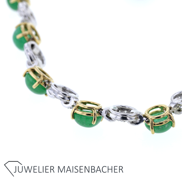 René Kern Traumhaftes Collier mit Smaragd und Diamanten Gold – Bild 4