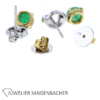 René Kern Traumhafte Ohrstecker mit Smaragd und Diamanten Gold – Bild 2