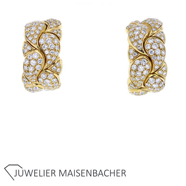 CHOPARD SET "Casmir" Collier-Ring-Creolen mit Brillanten Gold – Bild 7