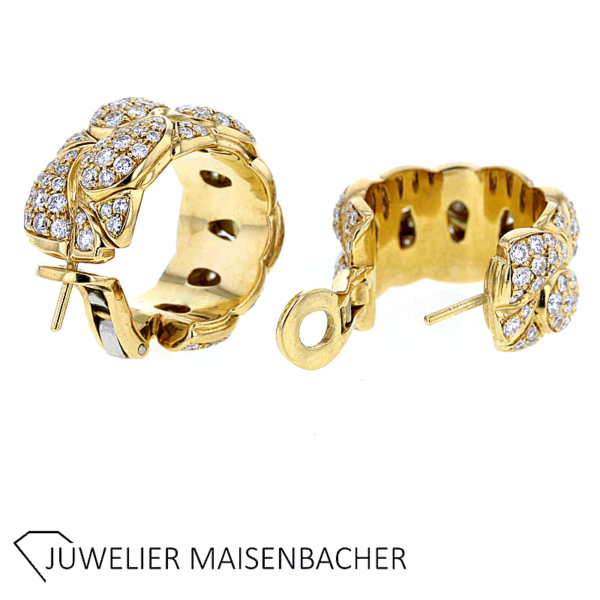 CHOPARD SET "Casmir" Collier-Ring-Creolen mit Brillanten Gold – Bild 9
