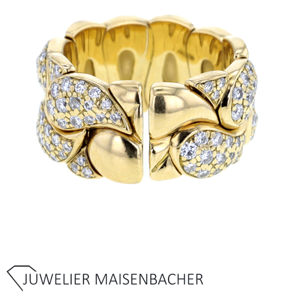 CHOPARD SET "Casmir" Collier-Ring-Creolen mit Brillanten Gold – Bild 11