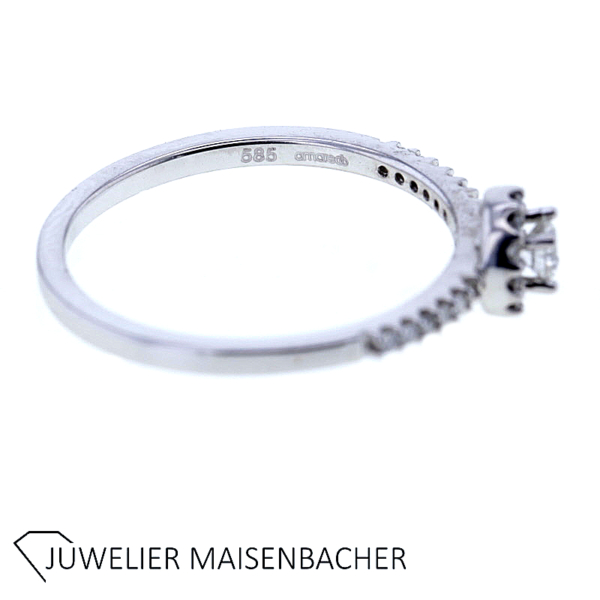 Amaredo Halo-Style Ring mit Brillanten Gold – Bild 4