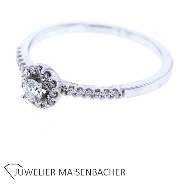 Amaredo Halo-Style Ring mit Brillanten Gold – Bild 2