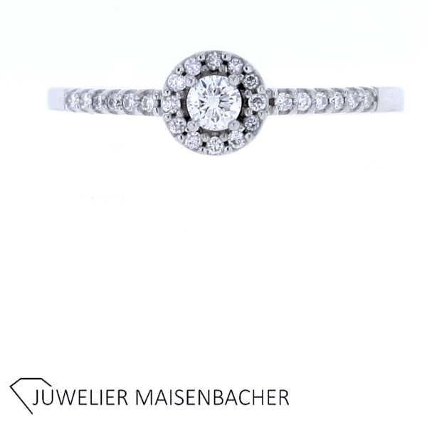 Amaredo Halo-Style Ring mit Brillanten Gold