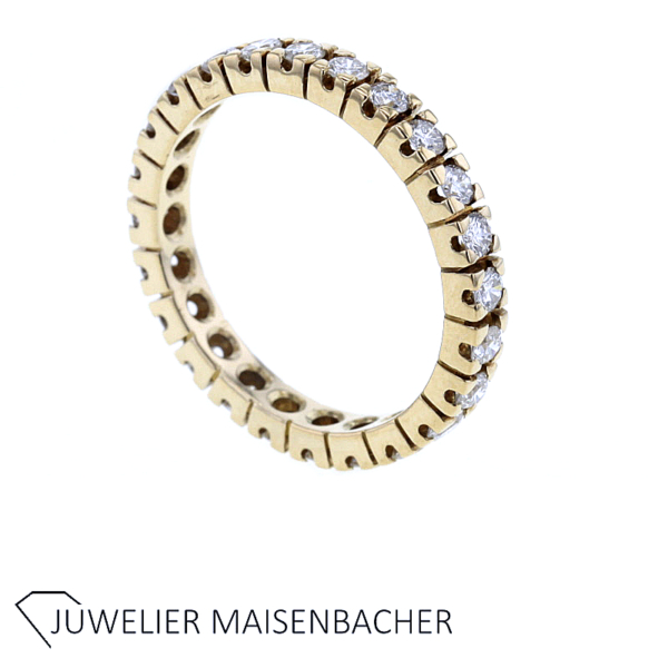 Klassischer Memoire Ring mit Brillanten Gold – Bild 4