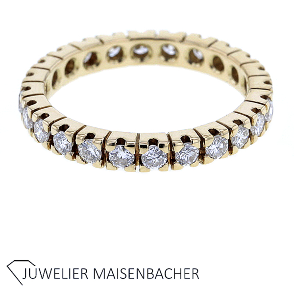 Klassischer Memoire Ring mit Brillanten Gold – Bild 5