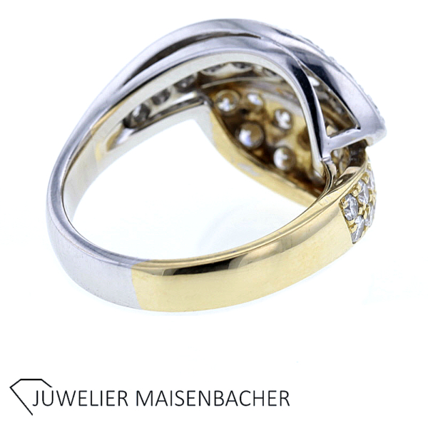 Umschlungener "TWIST" Brillant Damenring Gold – Bild 4