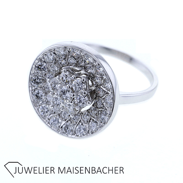 Außergewöhnlicher Damen Brillantring Gold