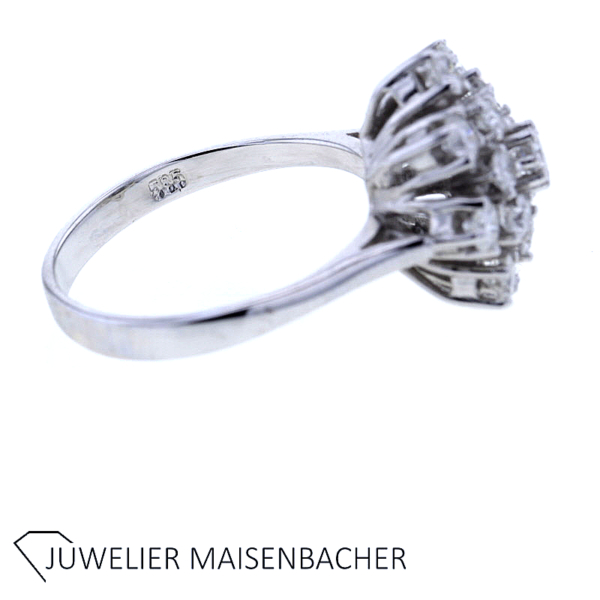 Blumenring Flower Ring mit außergewöhlichen Brillanten Gold – Bild 2