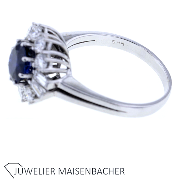 Lady Diana Style mit Diamanten/Brillanten Saphir Ring Gold – Bild 3