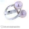 Traumhafter Ring mit rosa Südseeperlen und Brillanten Gold – Bild 5