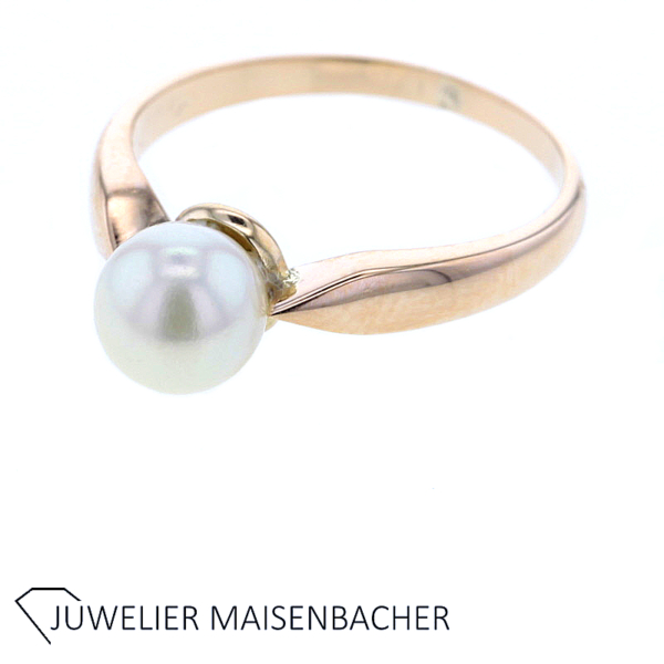 Filigraner Damenring mit Akoyazuchtperle Gold – Bild 2