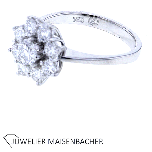 Blumen "Flower" Brillant Ring Gold – Bild 2