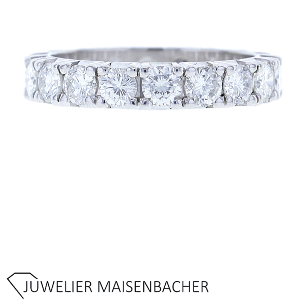 Zeitloser Memoire Ring mit natürlichen Brillanten Gold – Bild 5