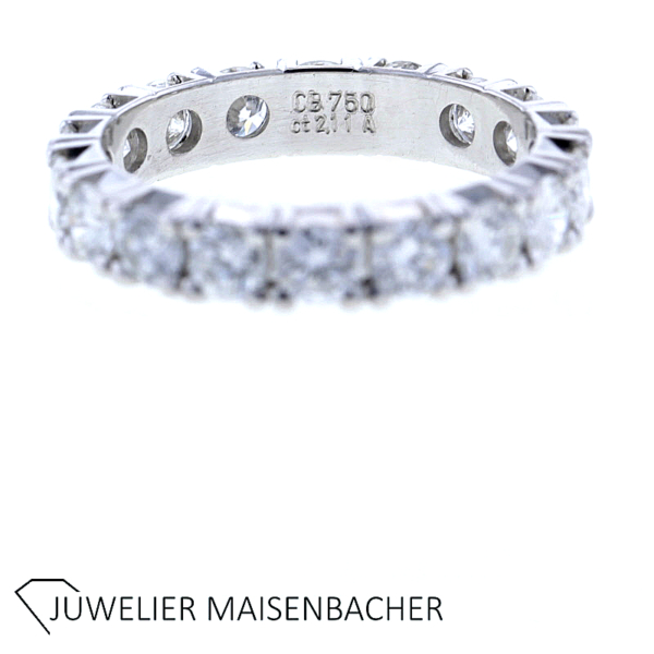 Zeitloser Memoire Ring mit natürlichen Brillanten Gold – Bild 8