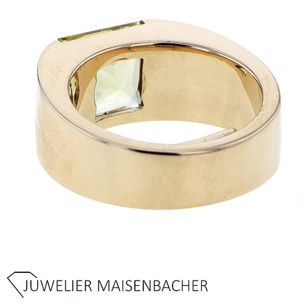 Massiver Ring mit Edelstein Citrin Gold – Bild 4
