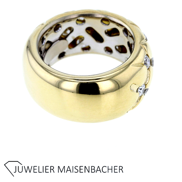 Wunderschöner Breiter Ring mit Brillanten Gold – Bild 3