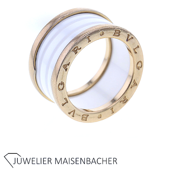 Bulgari B.Zero Ring mit weißer Keramik Roségold