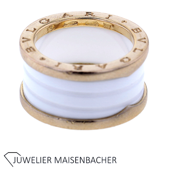 Bulgari B.Zero Ring mit weißer Keramik Roségold – Bild 5