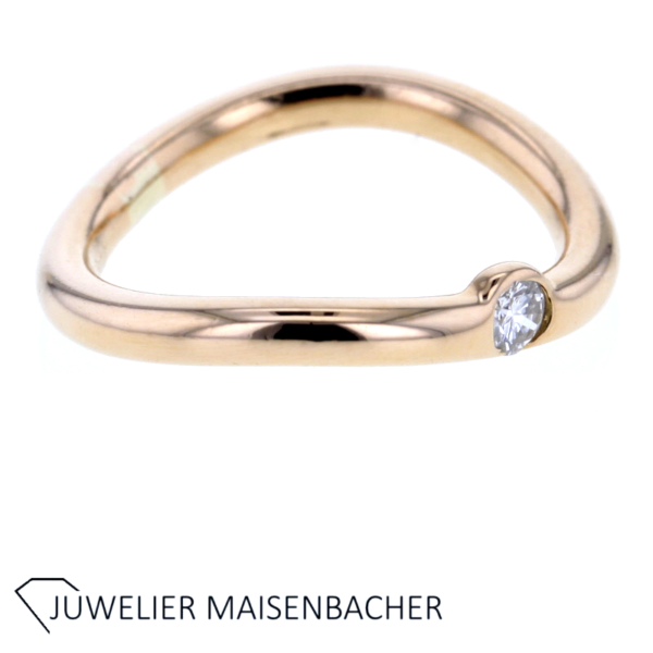 Niessing Solitaire Ring "Gestaucht" mit Brillant Gold
