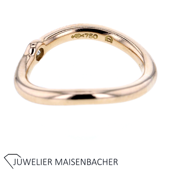 Niessing Solitaire Ring "Gestaucht" mit Brillant Gold – Bild 2
