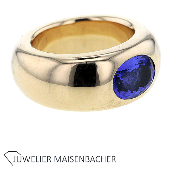 Massiver Ring mit wunderschönem Tansanit Gold – Bild 2