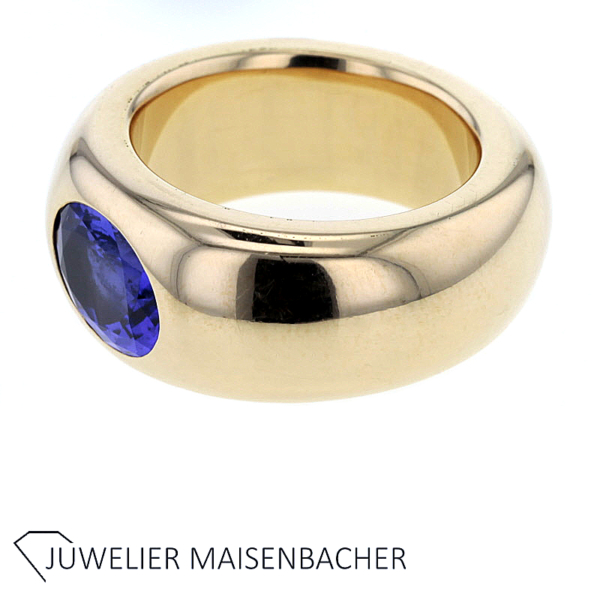 Massiver Ring mit wunderschönem Tansanit Gold – Bild 3