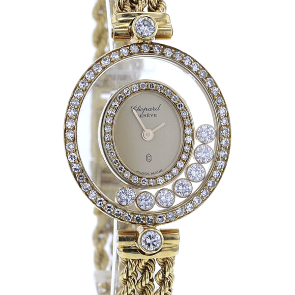 Chopard Happy Diamonds Gelbgold 750/- mit 84 und 7 schwebenden Diamanten
