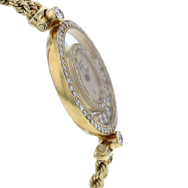 Chopard Happy Diamonds Gelbgold 750/- mit 84 und 7 schwebenden Diamanten – Bild 3