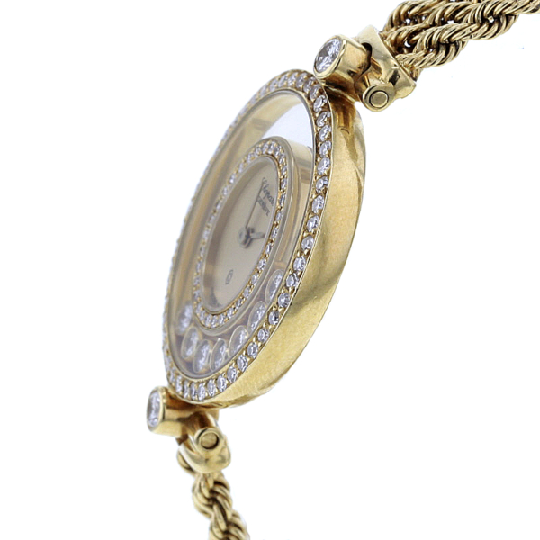 Chopard Happy Diamonds Gelbgold 750/- mit 84 und 7 schwebenden Diamanten – Bild 5