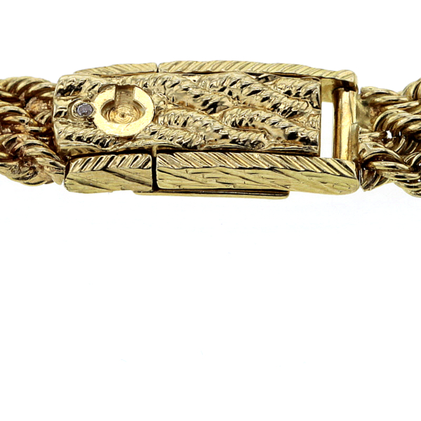 Chopard Happy Diamonds Gelbgold 750/- mit 84 und 7 schwebenden Diamanten – Bild 8