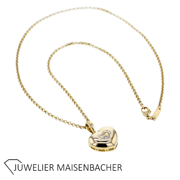 Chopard "Happy Diamonds" Collier mit Herzanhänger Brillant Gold – Bild 2