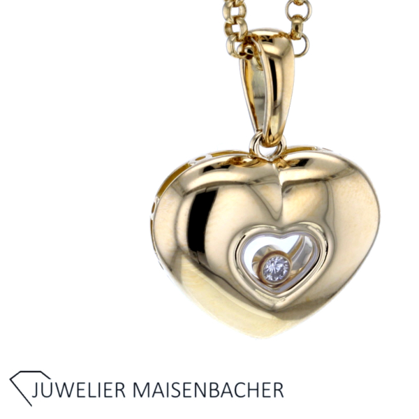 Chopard "Happy Diamonds" Collier mit Herzanhänger Brillant Gold – Bild 4