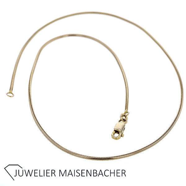 Klassische Schlangenkette / Collierkette 45 cm Gold