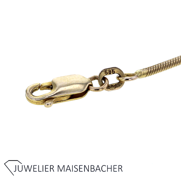 Klassische Schlangenkette / Collierkette 45 cm Gold – Bild 2