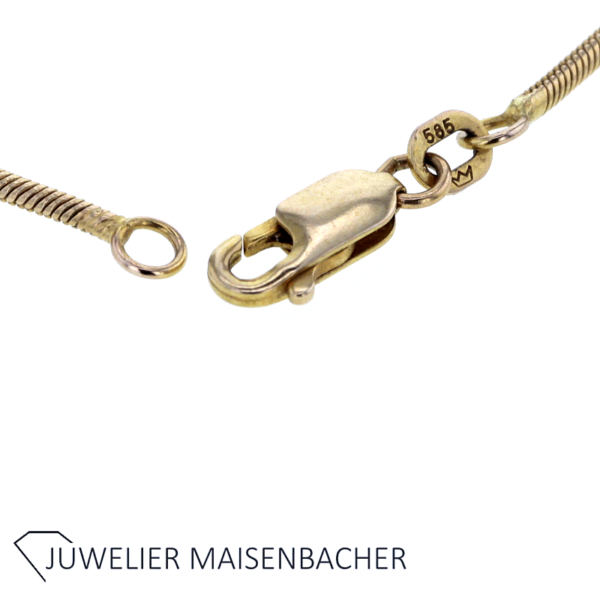 Klassische Schlangenkette / Collierkette 45 cm Gold – Bild 3