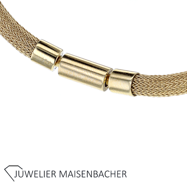 Handgestricktes Collier mit Schließe von Schmuckwerk Gold – Bild 3