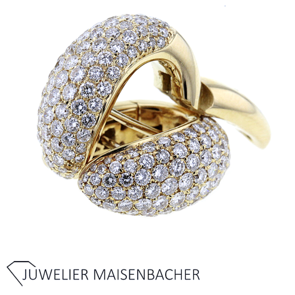 Wunderschöne Brillant Klapp-Creolen Gold – Bild 2
