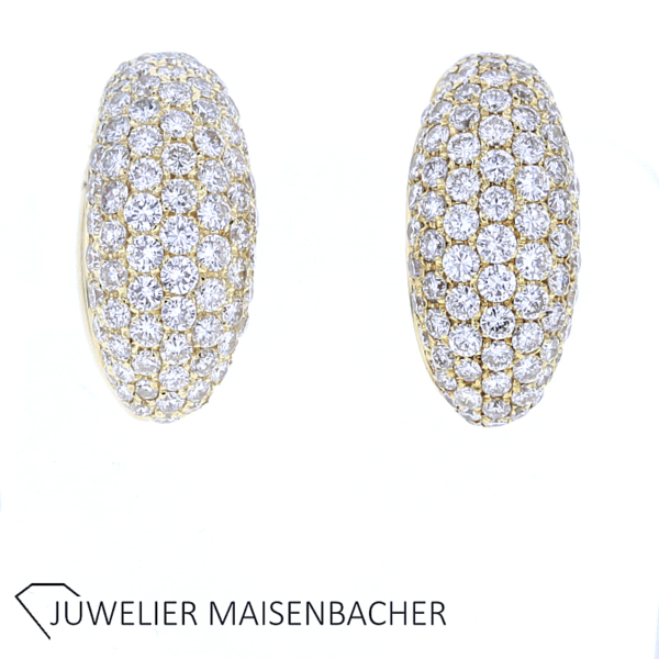 Wunderschöne Brillant Klapp-Creolen Gold